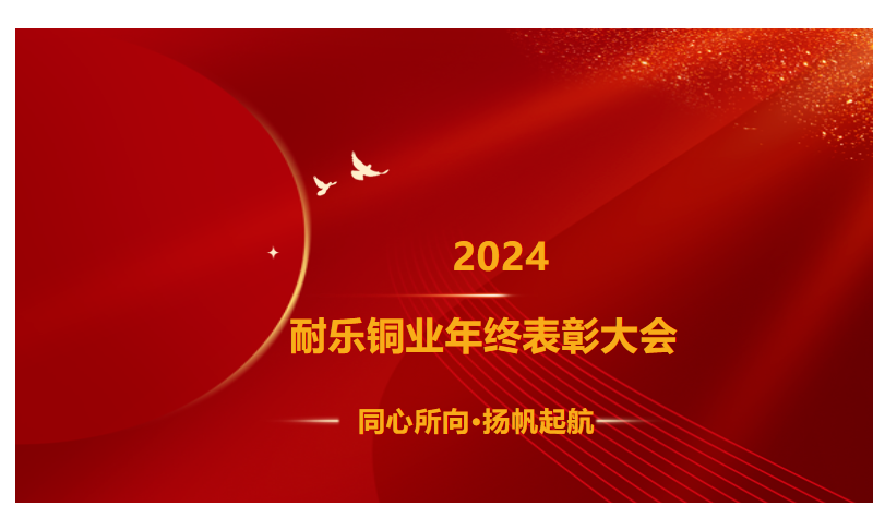 同心所向，扬帆起航！耐乐铜业2024年度表彰总结大会圆满举办！